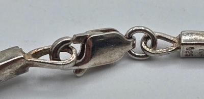 LOT 132: 925 Sterling Silver Bracelet with Rhinestones 7.6gtw