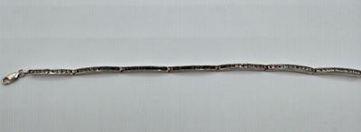 LOT 132: 925 Sterling Silver Bracelet with Rhinestones 7.6gtw