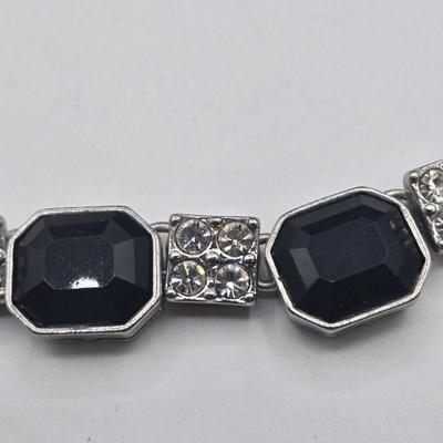 LOT 142: Multiple Pieces of Silver-tone Jewelry Including Rose Quartz Necklace, Lucite Block Necklace, Fun Turtle Necklace, and More