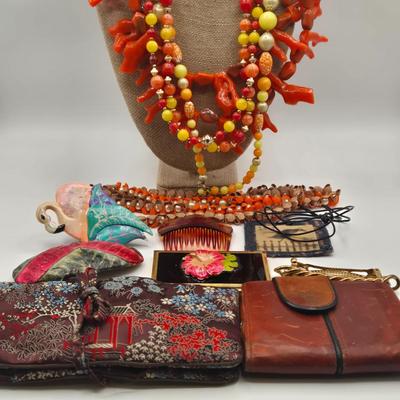 LOT 147: Fun Chunky Necklaces, Hair Accessories, Wallets, and More