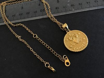 Gold Plated Vintage Cancer Necklace