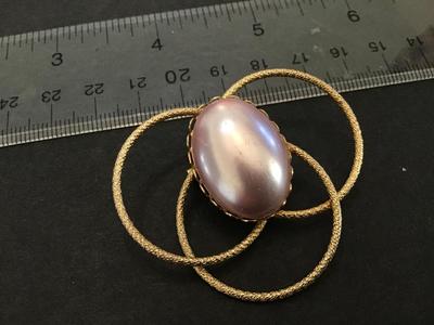 Pink Faux Stone Brooch