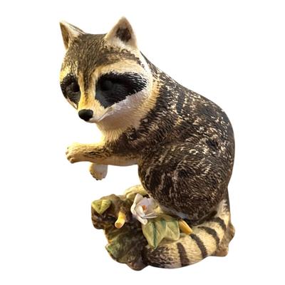 Sale Photo Thumbnail #1100: Lefton China Handpainted Raccoon Figure 5" Tall