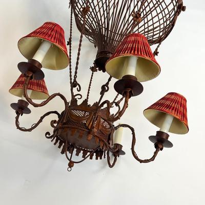 Sale Photo Thumbnail #1616: Stunning Chandelier !
Large hot air balloon style chandelier. Measures: 60" high x 28" diameter
