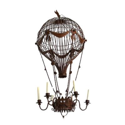 Sale Photo Thumbnail #1613: Stunning Chandelier !
Large hot air balloon style chandelier. Measures: 60" high x 28" diameter
