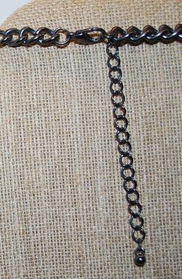 Beautiful "Pearls & Rings" NECKLACE with 28 Faux Pearls & Small, Medium and Large Black Strands and Lobster Clasp...