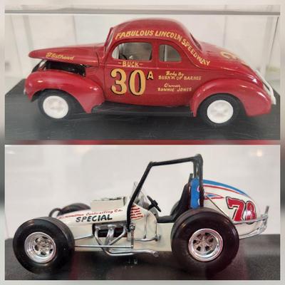 3 Custom Model Racing Cars Lincoln Speedway Burn M up Barnes Ronnie Jones , 2 sizes of Al Hamilton Contracting Sprint Car Special #78