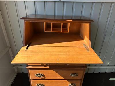 3 DRAWER FOLD DOWN SECRETARY CHEST