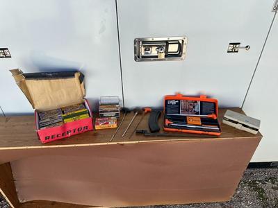 GUN CLEANING KIT, SPENT SHELLS FOR RELOAD AND MORE
