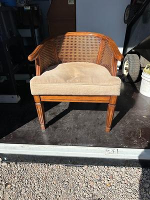 CANE BACK ACCENT CHAIR