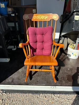 ROCKING CHAIR WITH BACK CUSHION
