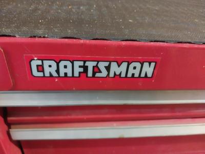 CRAFTSMAN FOUR DRAWER TOOL CART AND DETACHABLE SIDE STORAGE CABINET