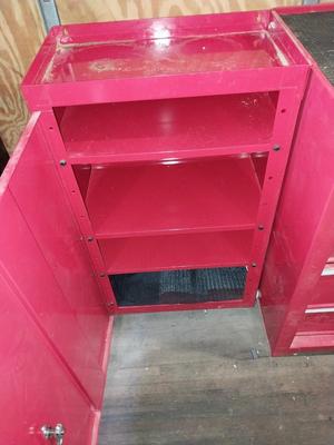 CRAFTSMAN FOUR DRAWER TOOL CART AND DETACHABLE SIDE STORAGE CABINET