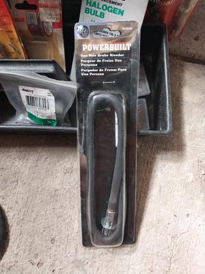 VARIETY OF AUTO REPAIR ITEMS IN CARRY TOOLBOX