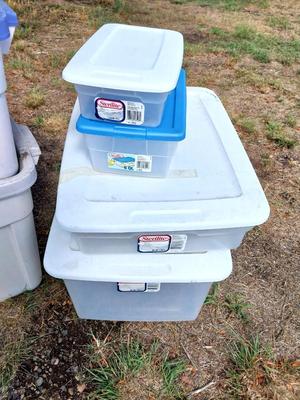 VARIETY SIZED STORAGE TOTES