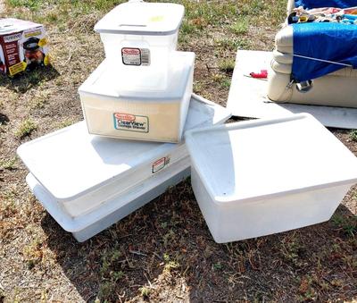 ALL CLEAR STORAGE TOTES WITH LIDS