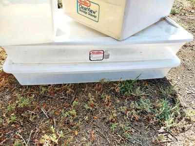 ALL CLEAR STORAGE TOTES WITH LIDS