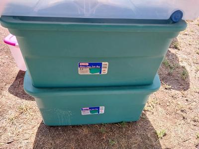 FOUR NICE STORAGE TOTES