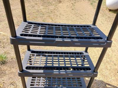 FIVE SHELF PLASTIC SHELVING