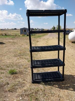FIVE SHELF PLASTIC SHELVING