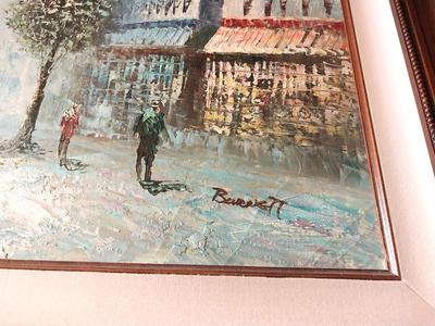 LARGE FRAMED AND SIGNED PAINTING
