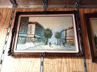 LARGE FRAMED AND SIGNED PAINTING