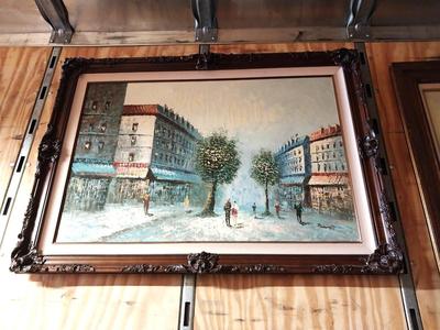 LARGE FRAMED AND SIGNED PAINTING