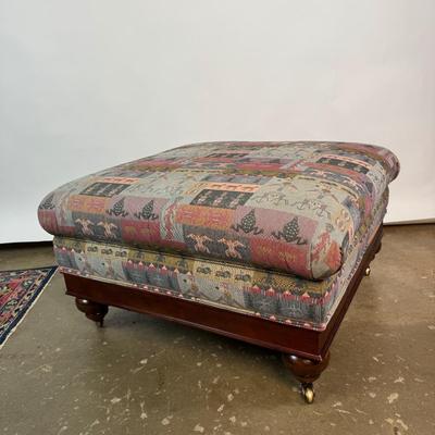 471 Vintage Upholstered DREXEL Storage Ottoman on Castors