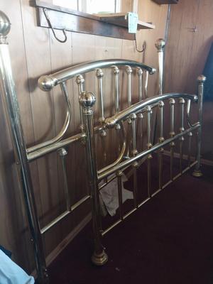 BRASS LIKE HEAD AND FOOT BOARD