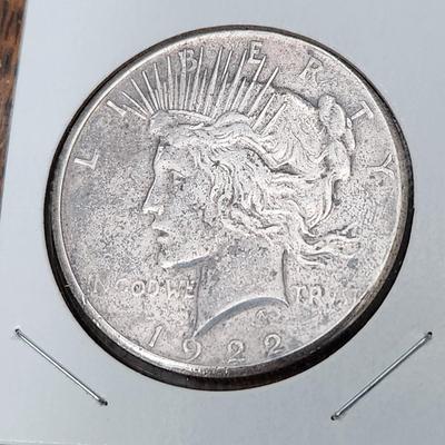 1922 S Peace Dollar Coin Silver