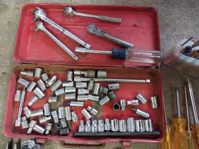 SMALLER SOCKETS AND SOCKET WTRENCHES & VARIOUS PLIERS