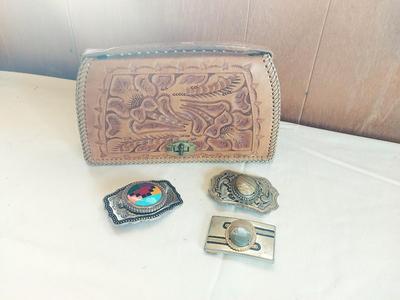 LADIES WESTERN STYLE WALLET AND BELT BUCKLES