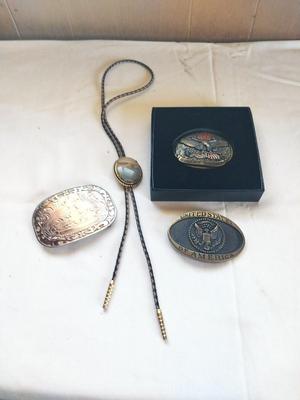 MENS BELT BUCKLES AND BOLO