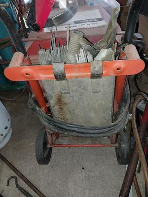 POWER CRAFT ARC WELDER AND WELDERS HELMET