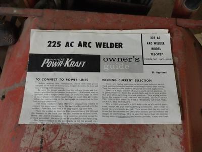 POWER CRAFT ARC WELDER AND WELDERS HELMET