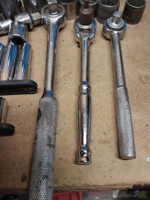ASSORTMENT OF SOCKETS AND SOCKET WRENCHES