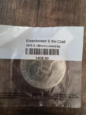 Eisenhower 1976-s silver clad $1.00