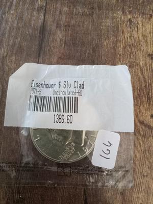 Eisenhower 1971s uncirculated silver clad $1.00