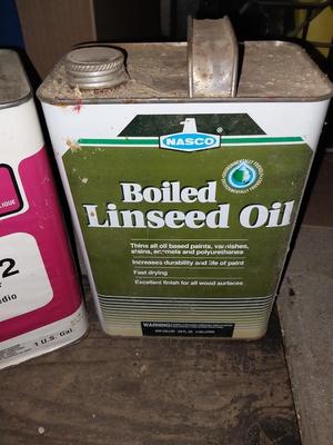 GALLON OF LINDSEED OIL-MINERAL SPIRITS-ACRYLYD