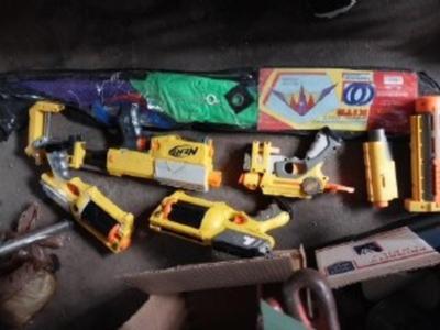 NERF GUNS AND NEW KITE