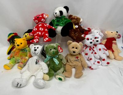 Sale Photo Thumbnail #270: Many different styles, including a Panda Bear, Rastafarian Bear, and a Rainbow colored bear. See photos for what's included.