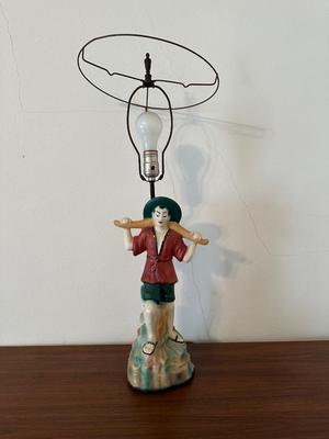 Vintage Figural Ceramic Lamp (See Details)