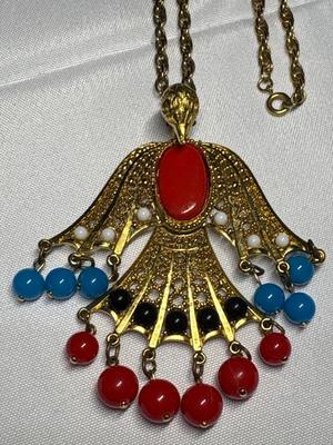 Sale Photo Thumbnail #76: Vintage 1960-70’s Articulated Rising Phoenix necklace. See pics