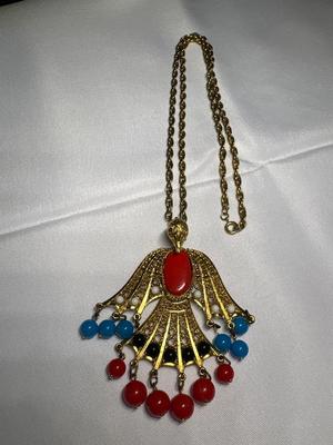 Sale Photo Thumbnail #75: Vintage 1960-70’s Articulated Rising Phoenix necklace. See pics