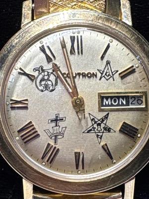 Sale Photo Thumbnail #116: Amazing! RARE Bulova Accutron Masonic watch. See pics. Untested.