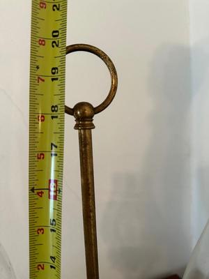 Vintage Brass Student Lamp with Double Glass Chimney Shades