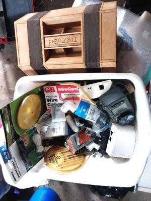 ROLL OUT ORGANIZER WITH VARIOUS SMALL HARDWARE