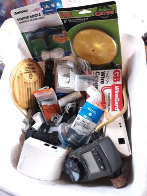 ROLL OUT ORGANIZER WITH VARIOUS SMALL HARDWARE