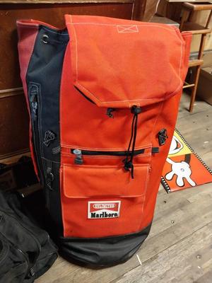 LARGE MALBORO BACKPACK AND LARGE DUFFLEBAG