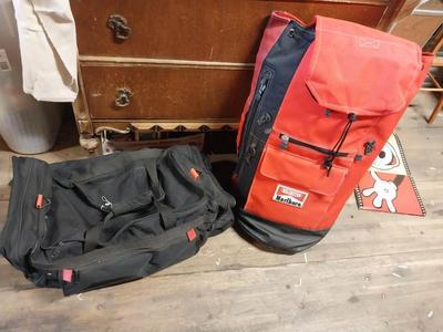 LARGE MALBORO BACKPACK AND LARGE DUFFLEBAG